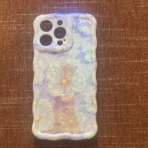 Floral Phone Case - White and Purple